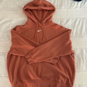 Coral colored nike hoodie